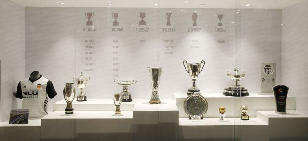 Sala de trofeos del Valencia CF