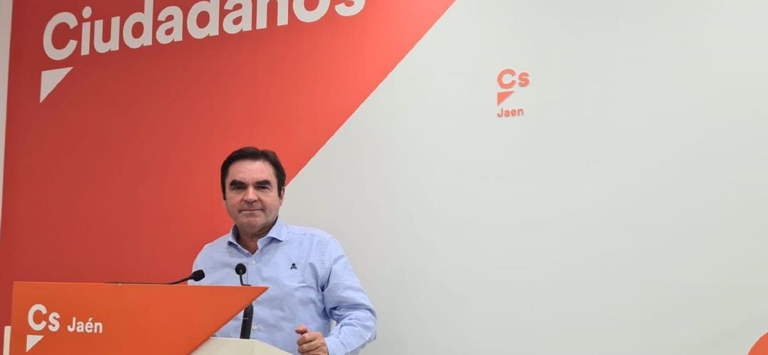 Miguel Moreno en la sede de Ciudadanos de Jaén.