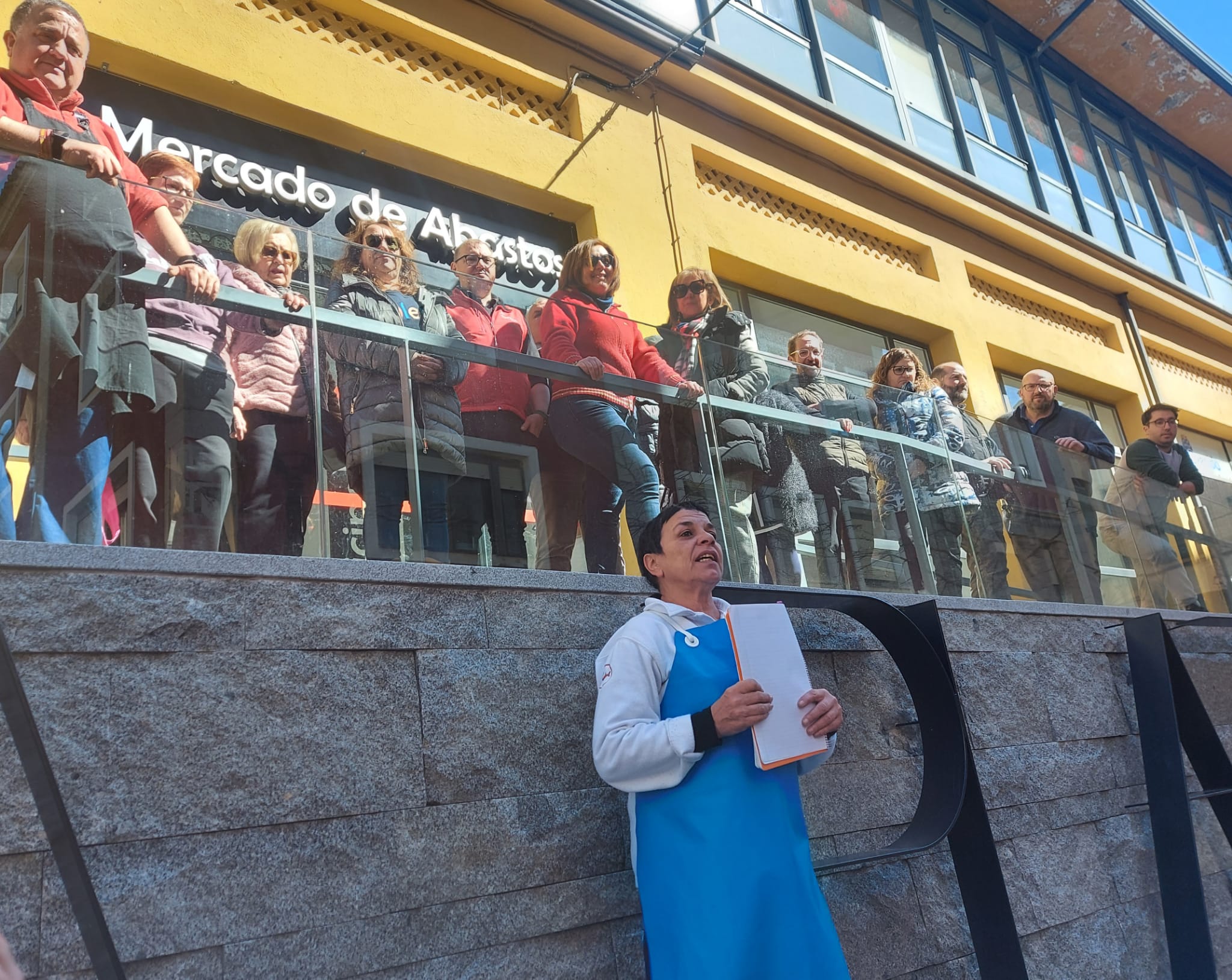 Los comerciantes del Mercado de Abastos  mostraron su malestar por las obras