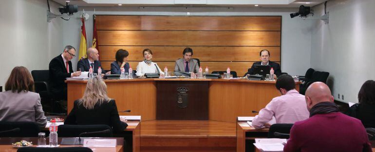 Comparecencia de la consejera de Bienestar Social, Aurelia Sanchez, en lac comisión de Presupuesos de las Cortes