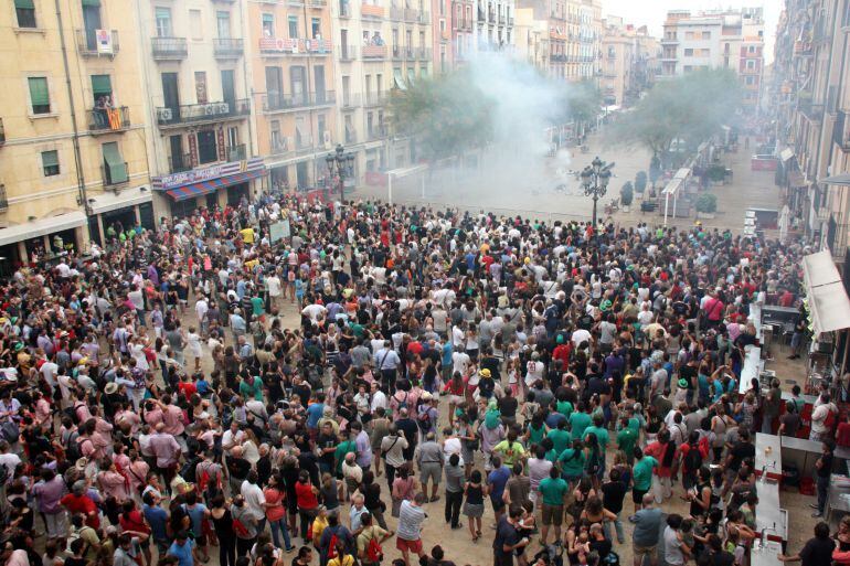 Tronada de les festes de Santa Tecla a Tarragona.