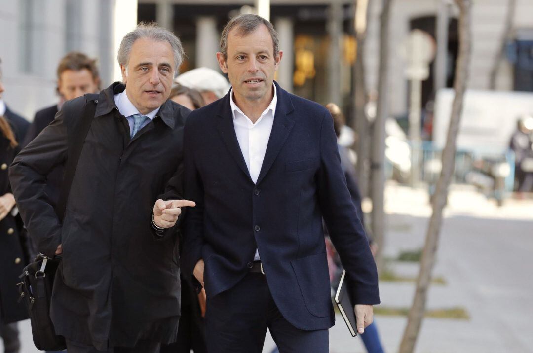 Sandro Rosell y Pau Molins.