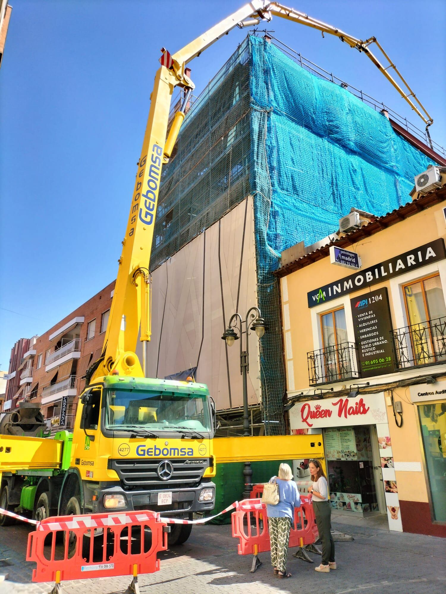 Obras en el centro de artes audiovisuales de Getafe