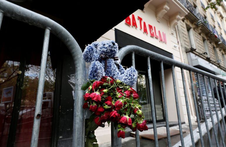 La sala Bataclan, que esta noche acogerá un concierto de Sting cuya recaudación se destinará integramente a las víctimas del atentado. 