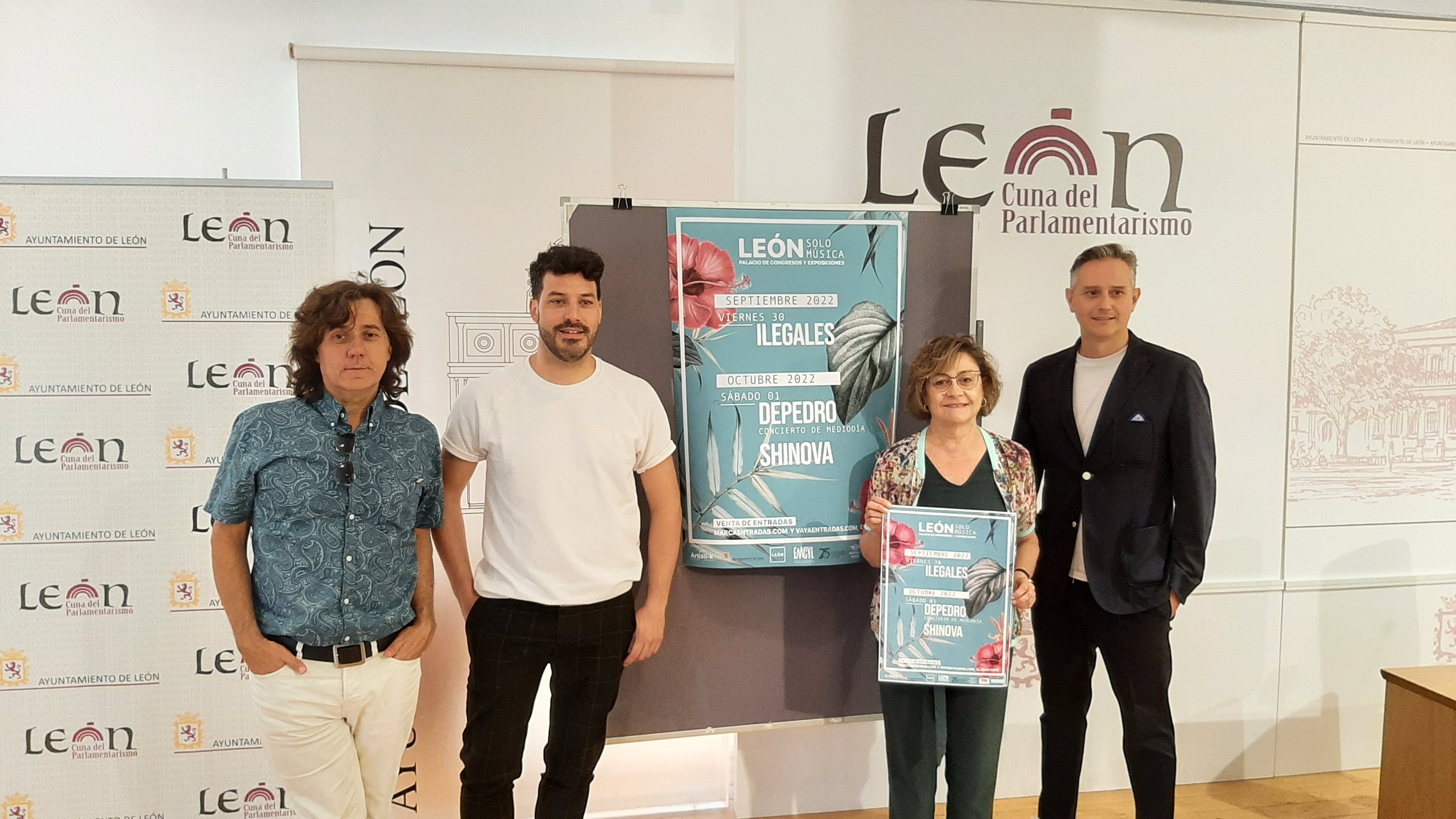 Roberto Terne, Guillermo Mateo, Evelia Fernández y Jesús Marcos presentan la tercera edición de &#039;León Solo Música&#039;