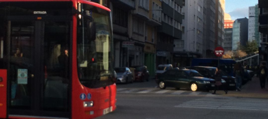 Autobus urbano en A Coruña