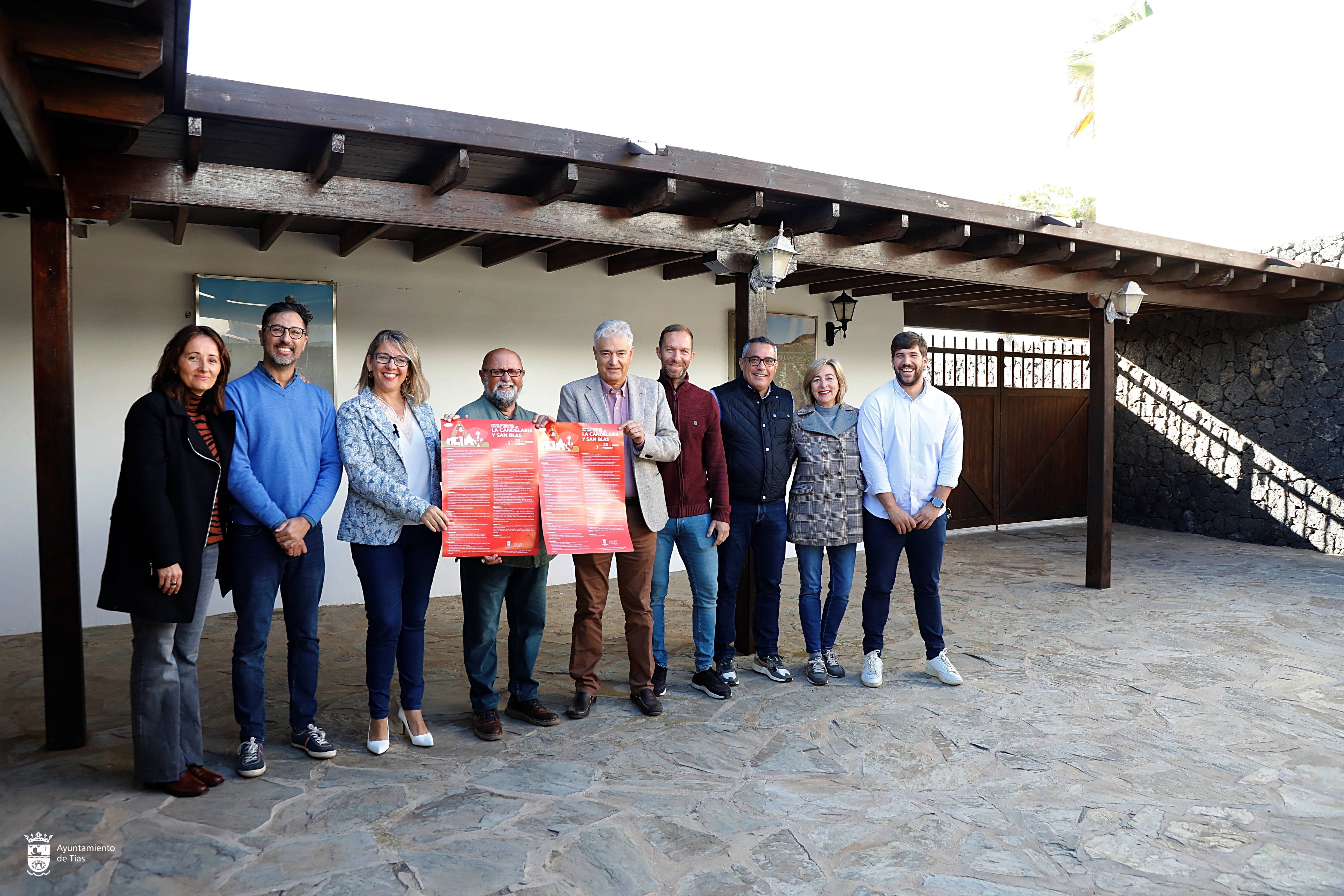 Presentación de la programación de las fiestas patronales en honor a La Candelaria y San Blas en Tías.