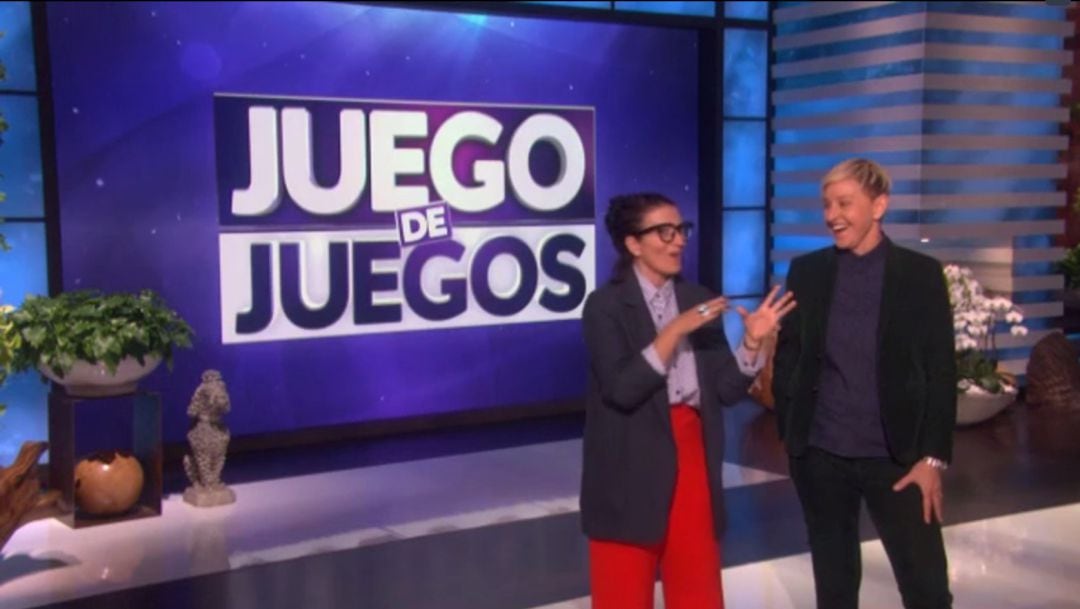 Silvia Abril promociona junto a Ellen Degeneres el programa &#039;Juego de juegos&#039;