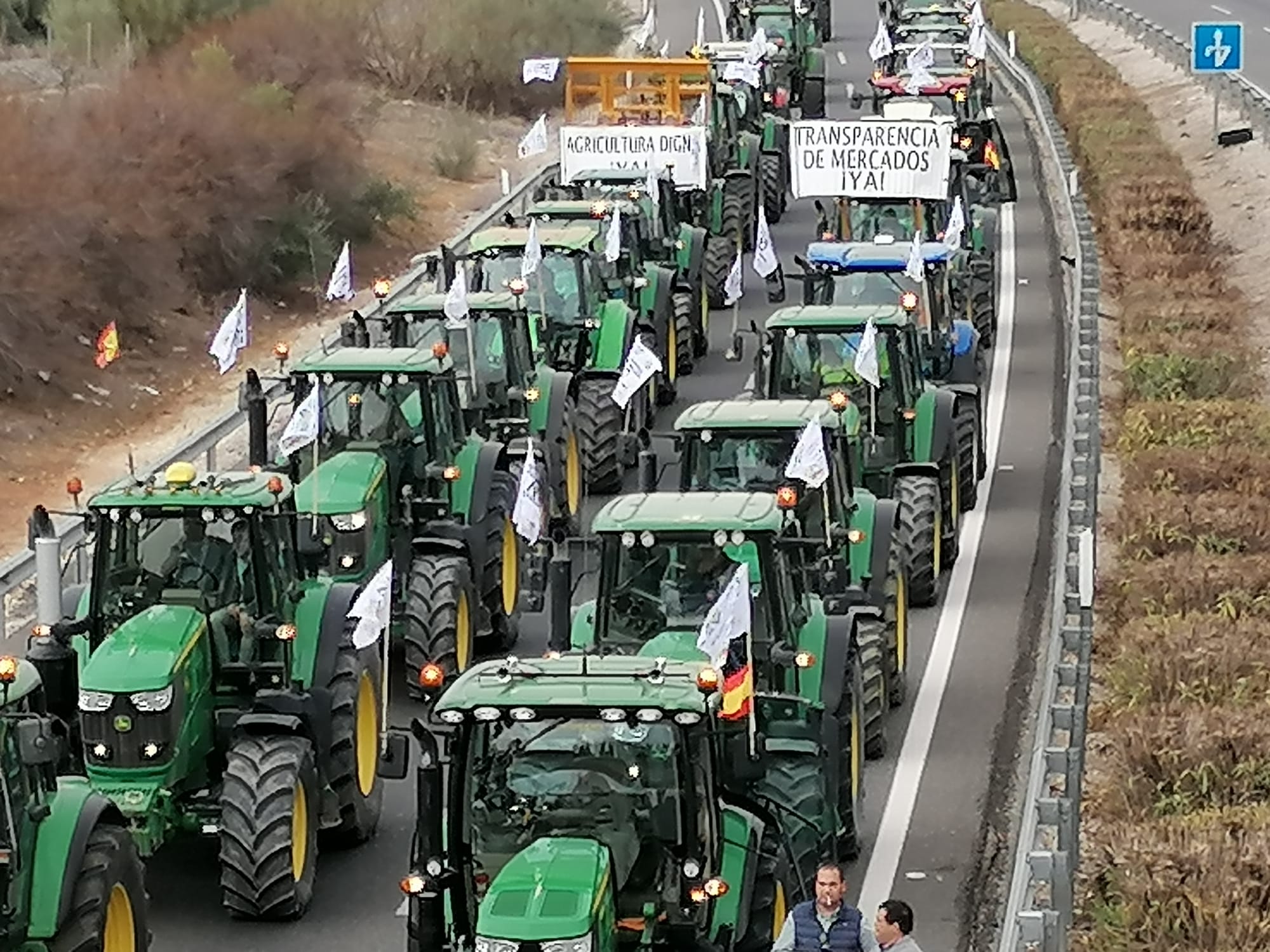 Tractorada en Málaga