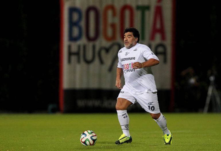Maradona, durante el Partido por la Paz