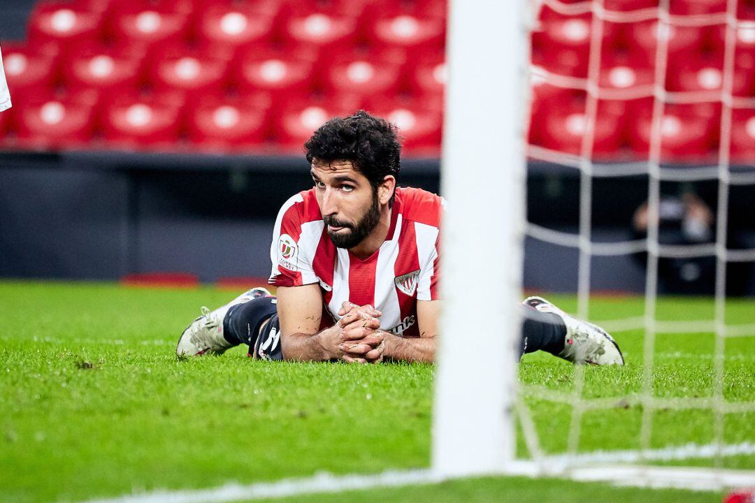 Raul Garcia of Athletic Club during the Spanish Copa del Rey football match played between Athletic Club and Levante UD at San Mames stadium on February 11, 2021 in Bilbao, Spain. 