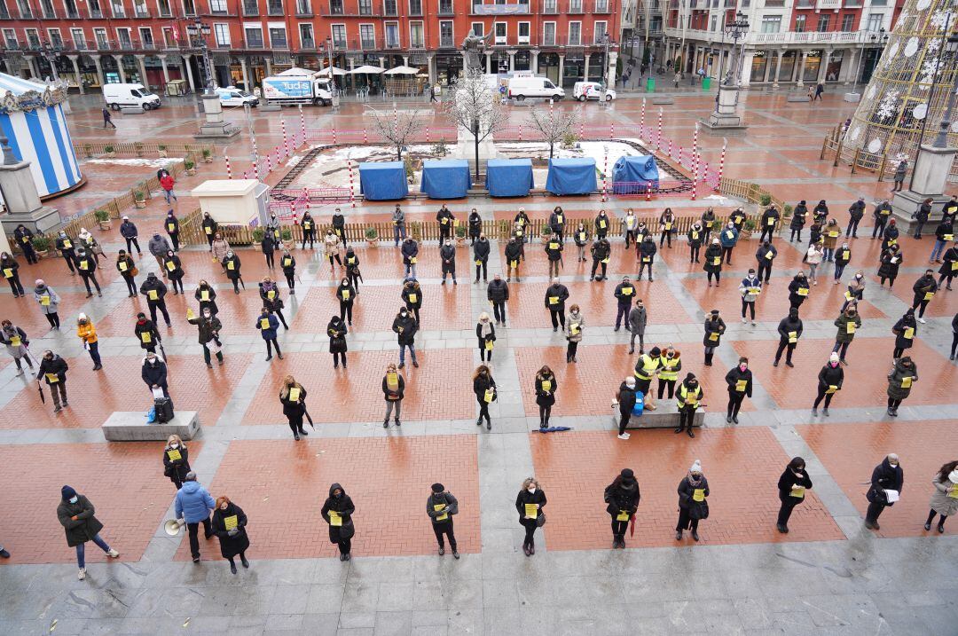 Protesta del sector de las peluquerías en Valladolid