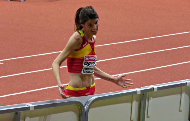 Ruth Beitia, tras fallar su último intento en Belgrado