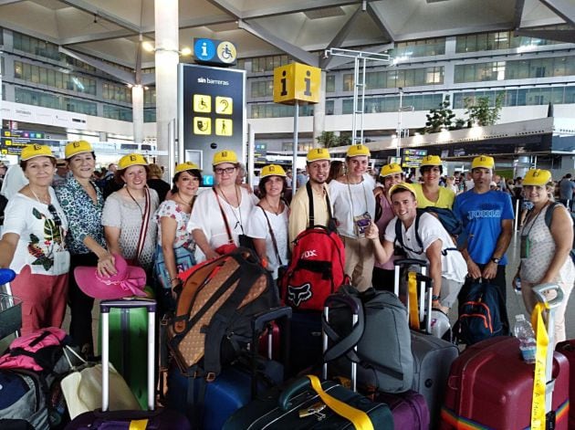 El grupo de Ronda antes de partir hacia India