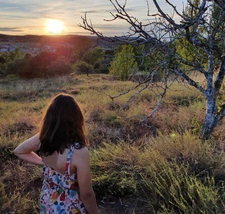 Patricia Martínez en los campos de La Frontera (Cuenca).