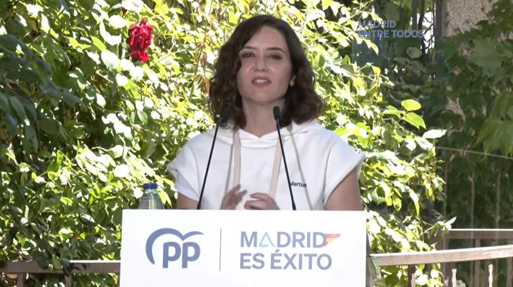 Isabel Díaz Ayuso, en un acto de precampaña en Ciempozuelos