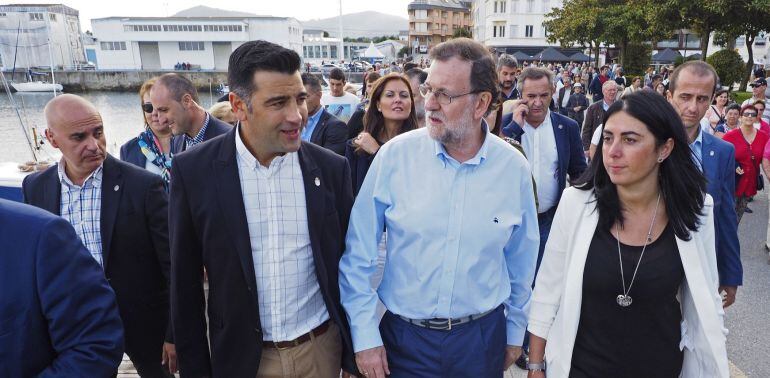 Elena Candia, en la visita de Rajoy a Foz