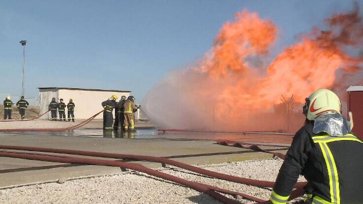 Óscar Aguarta, jefe de intervención del Speis en Huesca