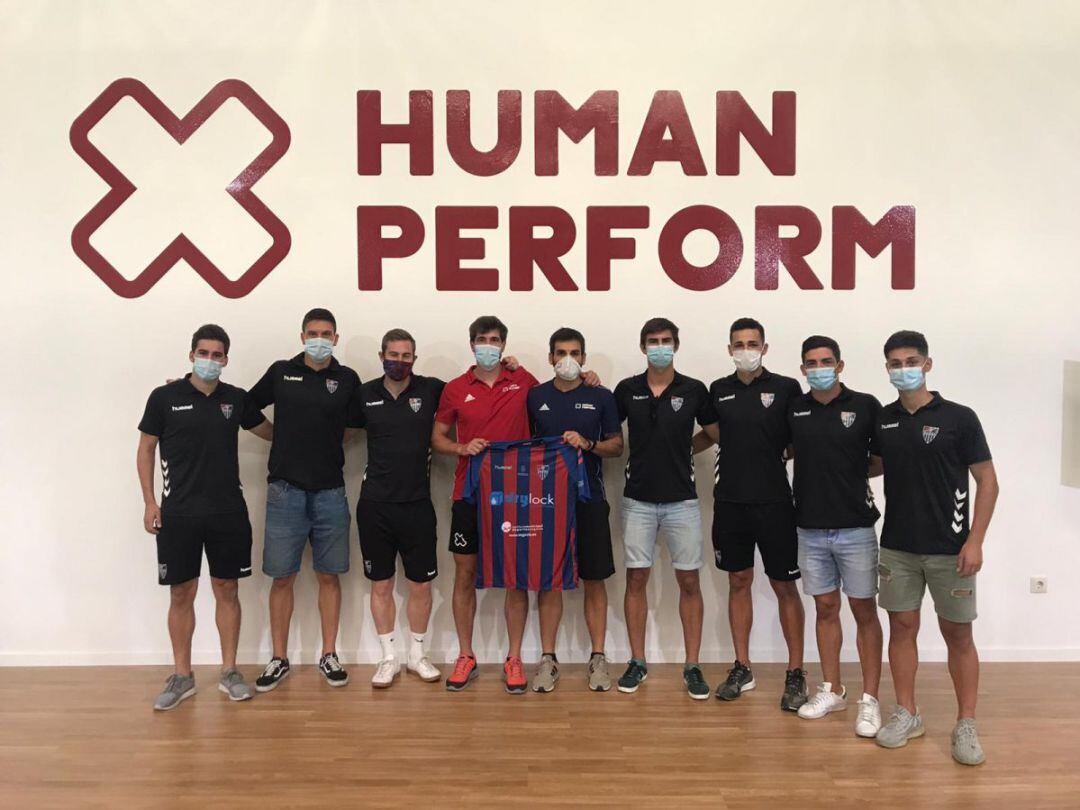 Jugadores de la Gimnástica Segoviana en las instalaciones de Human Perform en el Polígono El Cerro