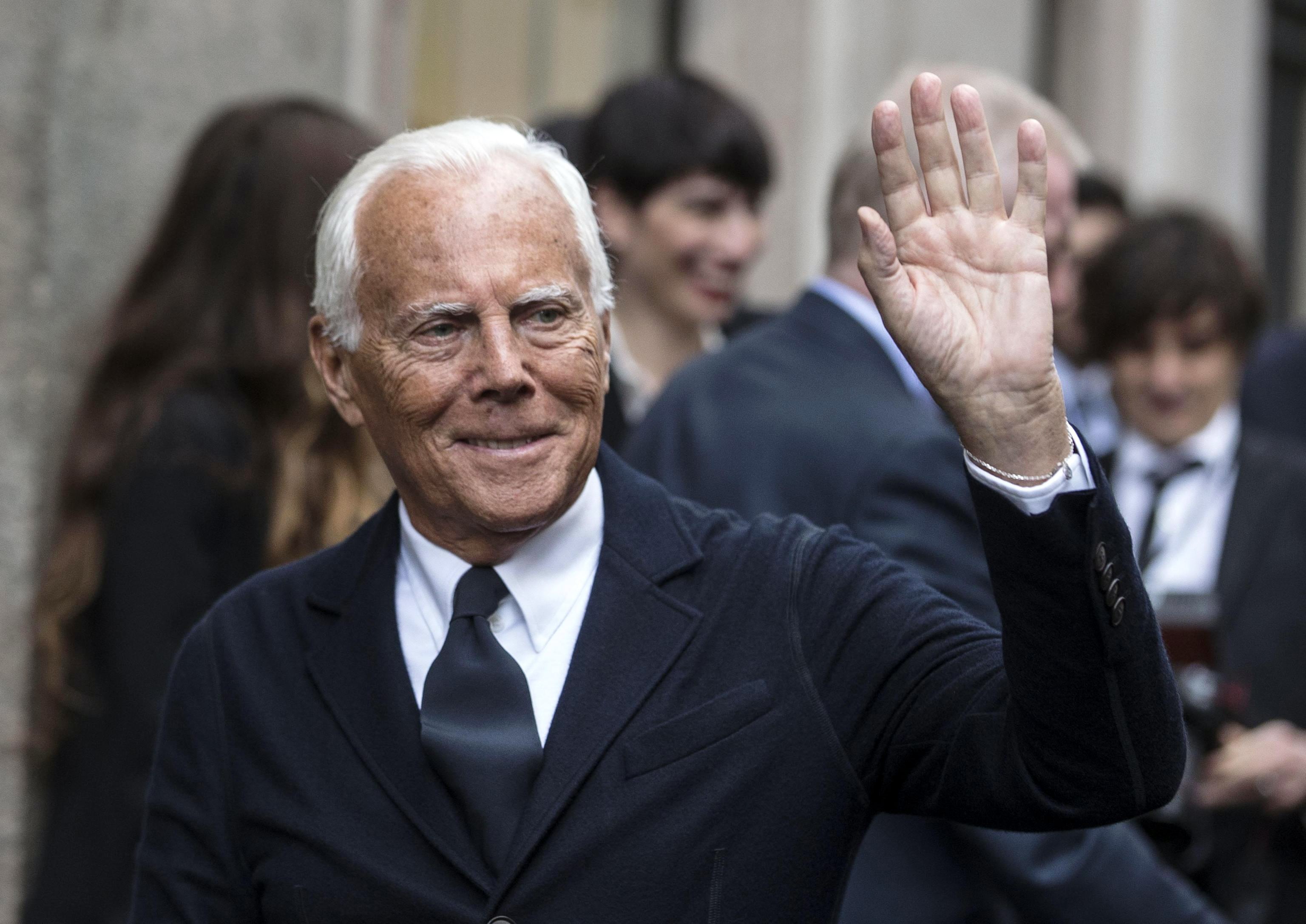 El diseñador Giorgio Armani 