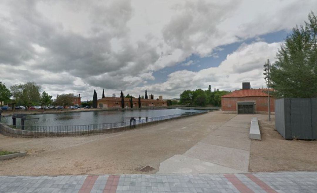 Zona de la Dársena del Canal de Castilla en Palencia