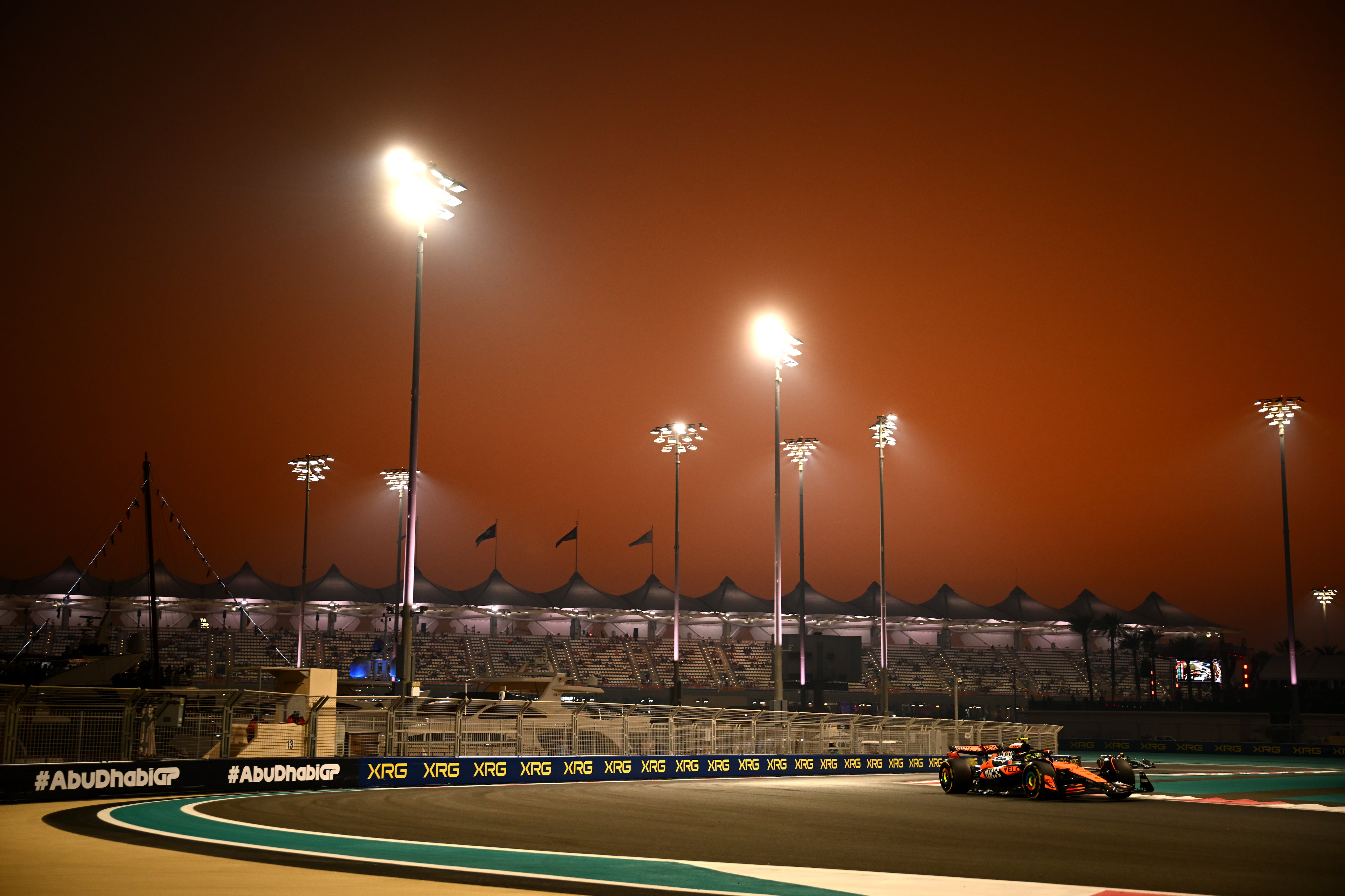 Lando Norris, durante los libres en el GP de Abu Dhabi. (Clive Mason/Getty Images)