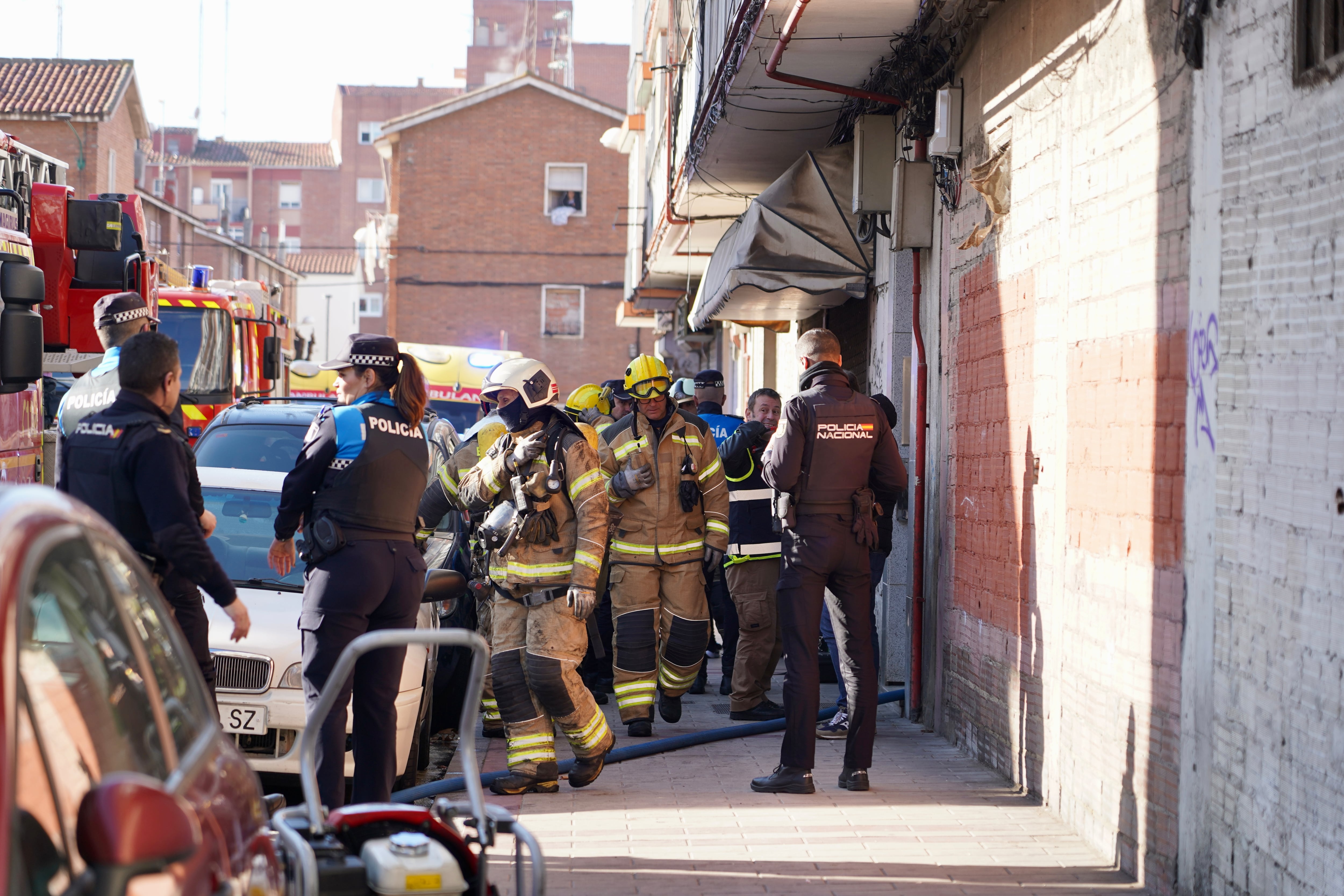 Incendio en un edificio de la calle Cisne