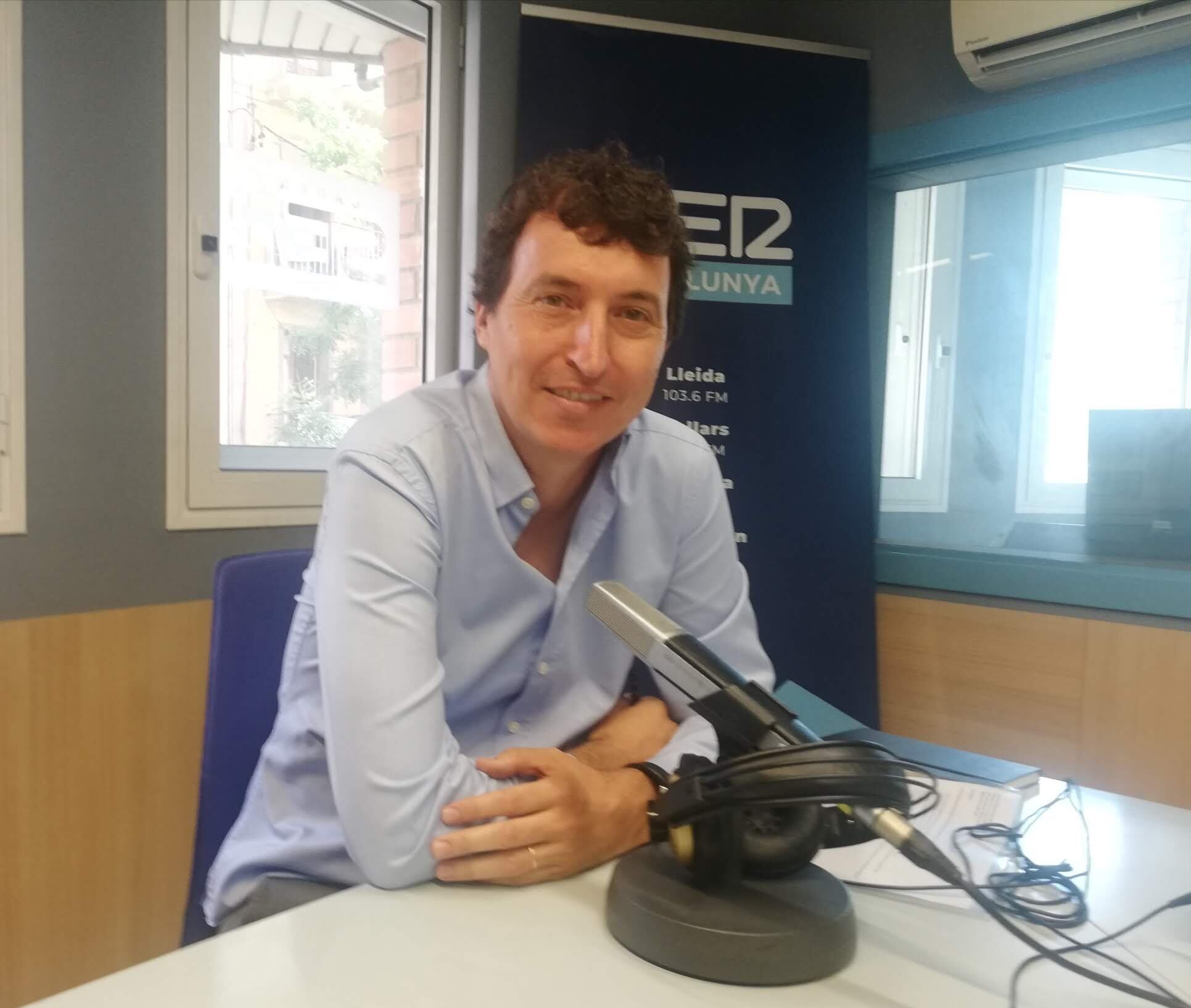 Jordi Ribera, gerent de Copiral d'Agramunt, en un moment de l'entrevista a Ràdio Lleida.