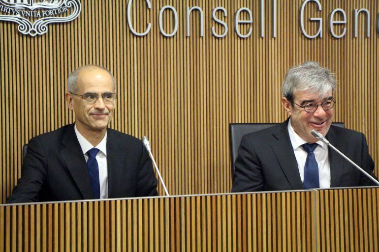 El cap de Govern, Antoni Martí, durant la seva compareixença a la Comissió especial de vigilància.