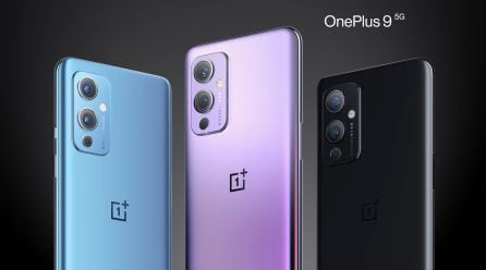 OnePlus 9 en toda su gama de colores disponibles.