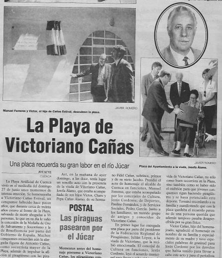 Homenaje a Victoriano Cañas.