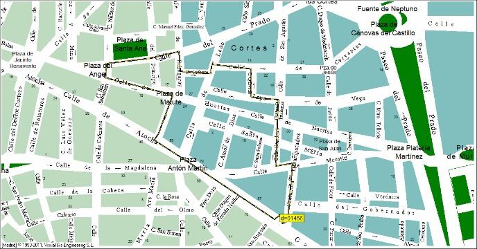 Plano del recorrido de la Procesión del Silencio