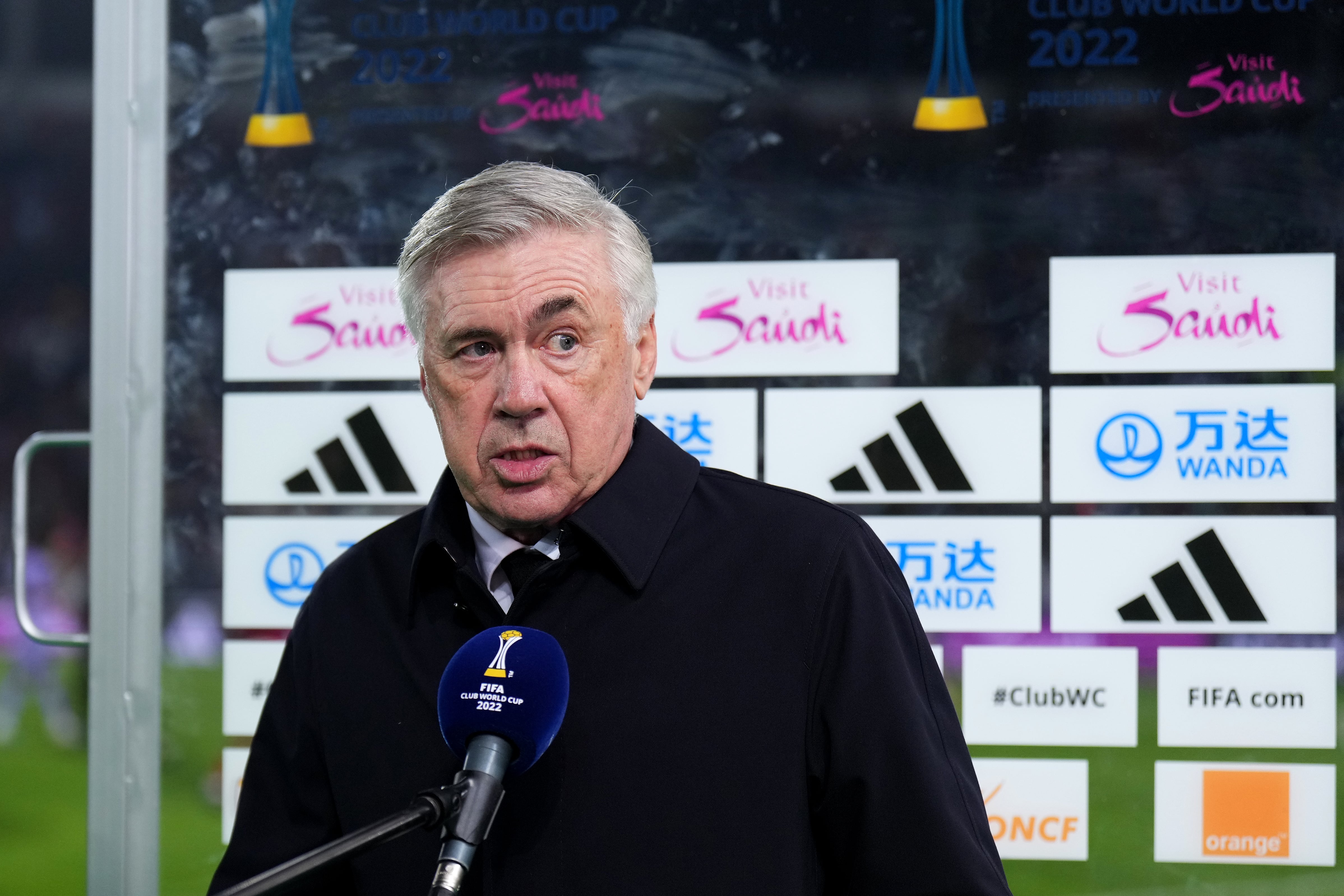 Carlo Ancelotti habla con la prensa tras el Al-Ahly 1-4 Real Madrid.