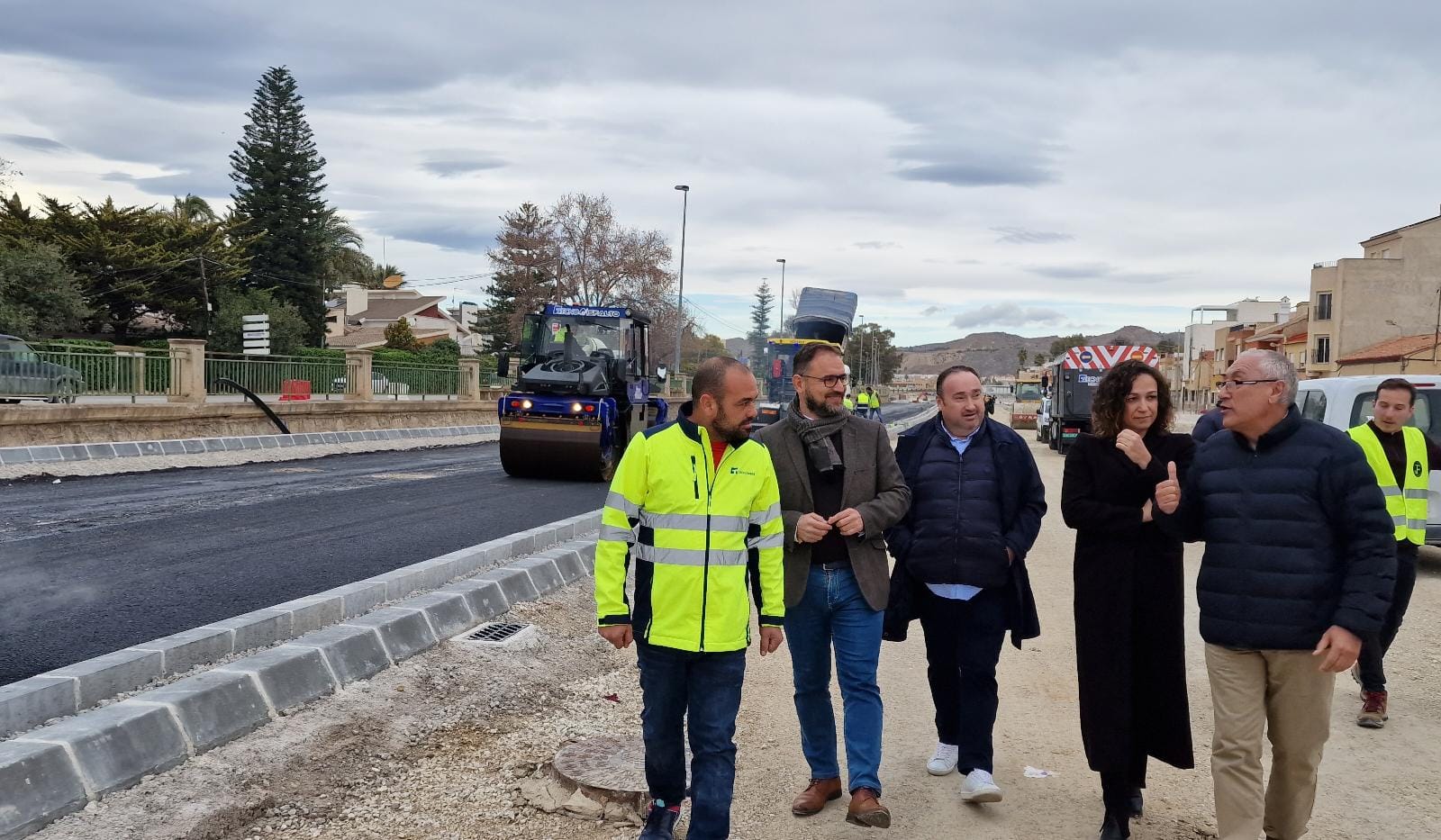 El alcalde, Diego José Mateos y la concejala de Fomento, Isabel Casalduero visitan las obras del tramo III de la Ronda Central