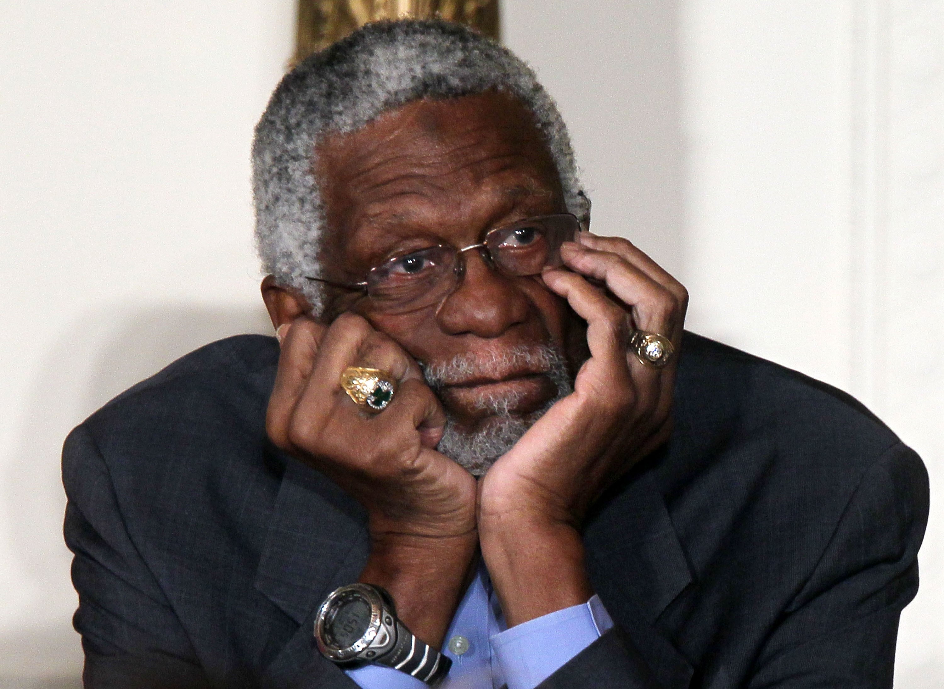 Bill Russell, durante el recibimiento de la Medalla de la Libertad 2010, el más alto honor concedido a civiles en Estados Unidos, por parte de Barack Obama