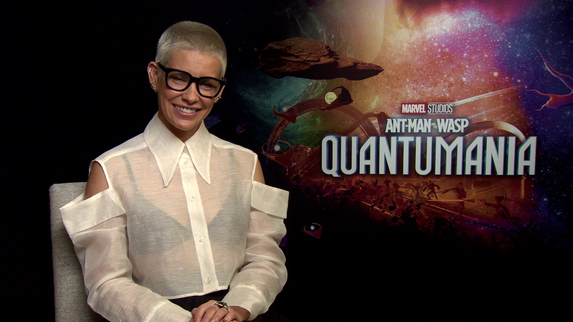 Evangeline Lilly, durante la entrevista por &#039;Ant-Man y la Avispa: Quantumanía&#039;