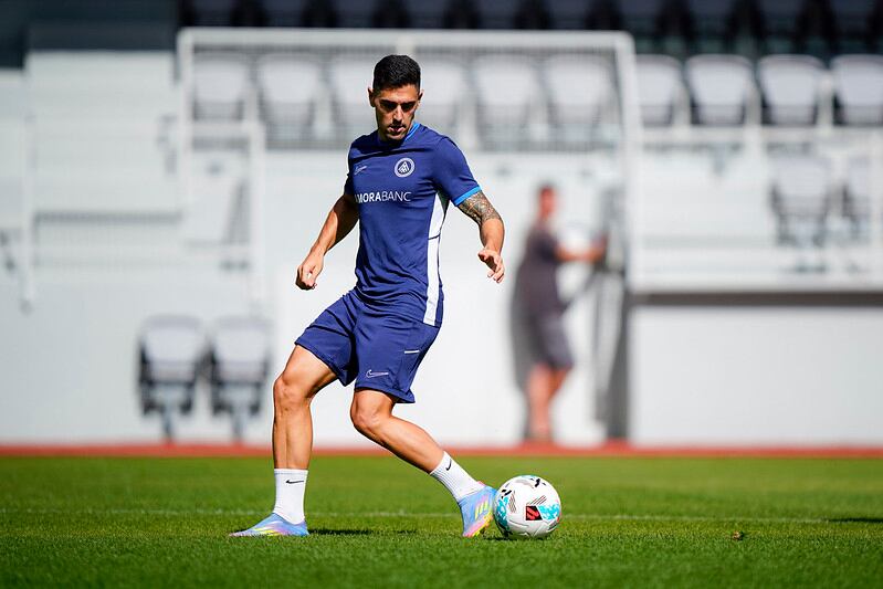 Martin Merquelanz, durant un entrenament