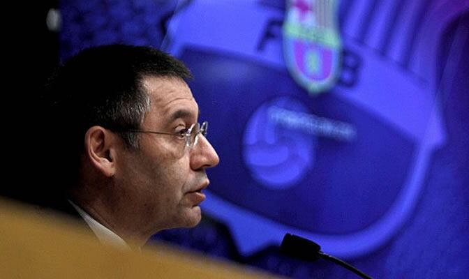 Bartomeu, durante una rueda de prensa