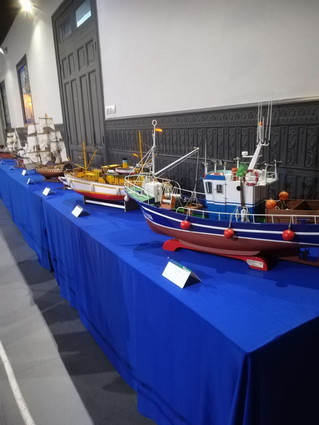 Exposión de maquetas de barco incluida en las actividades del Vivermar que organiza el concello de Viveiro durante todo el mes de septiembre.