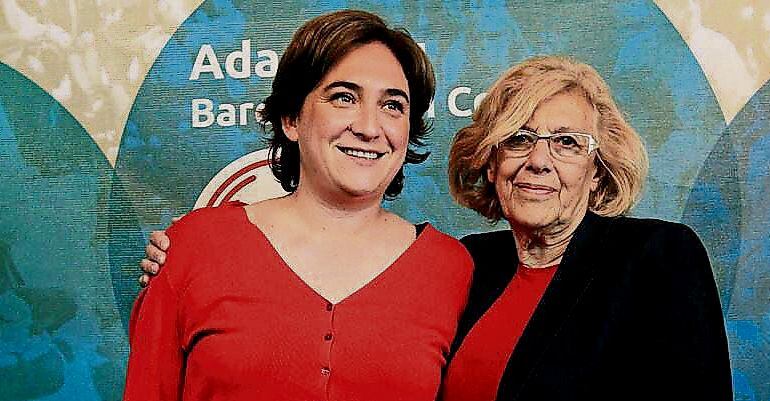 Les alcaldesses de Barcelona i Madrid, Ada Colau i Manuela Carmena