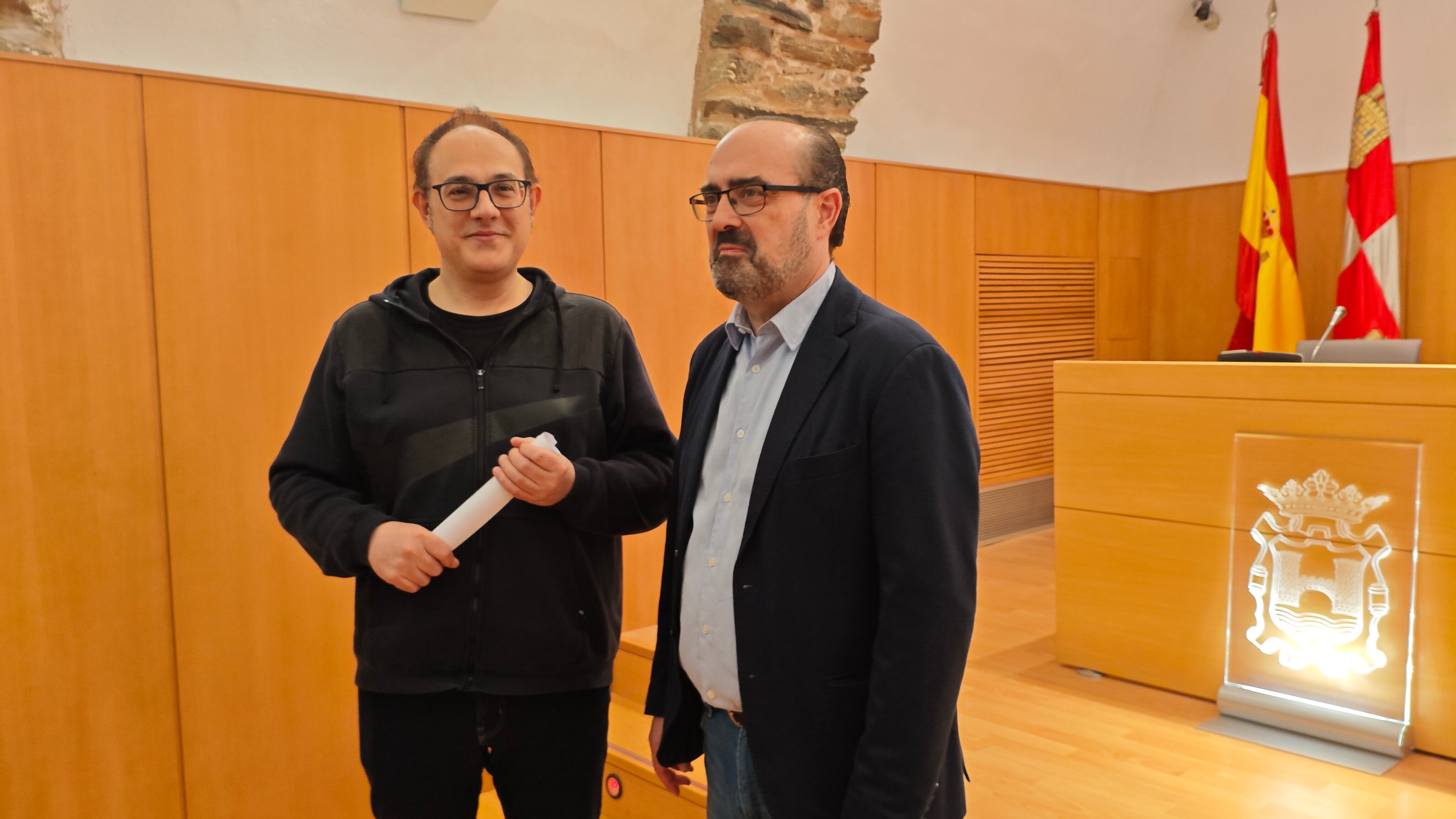 El coordinador del festival, Manuel Alejandre y el alcalde de Ponferrada, Marco Morala