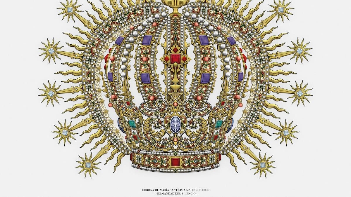 Así es la nueva corona para la Virgen de la Hermandad del Silencio de Jaén