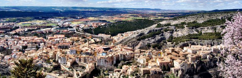 Vistas del casco antiguo de Cuenca desde el cerro del Socorro.