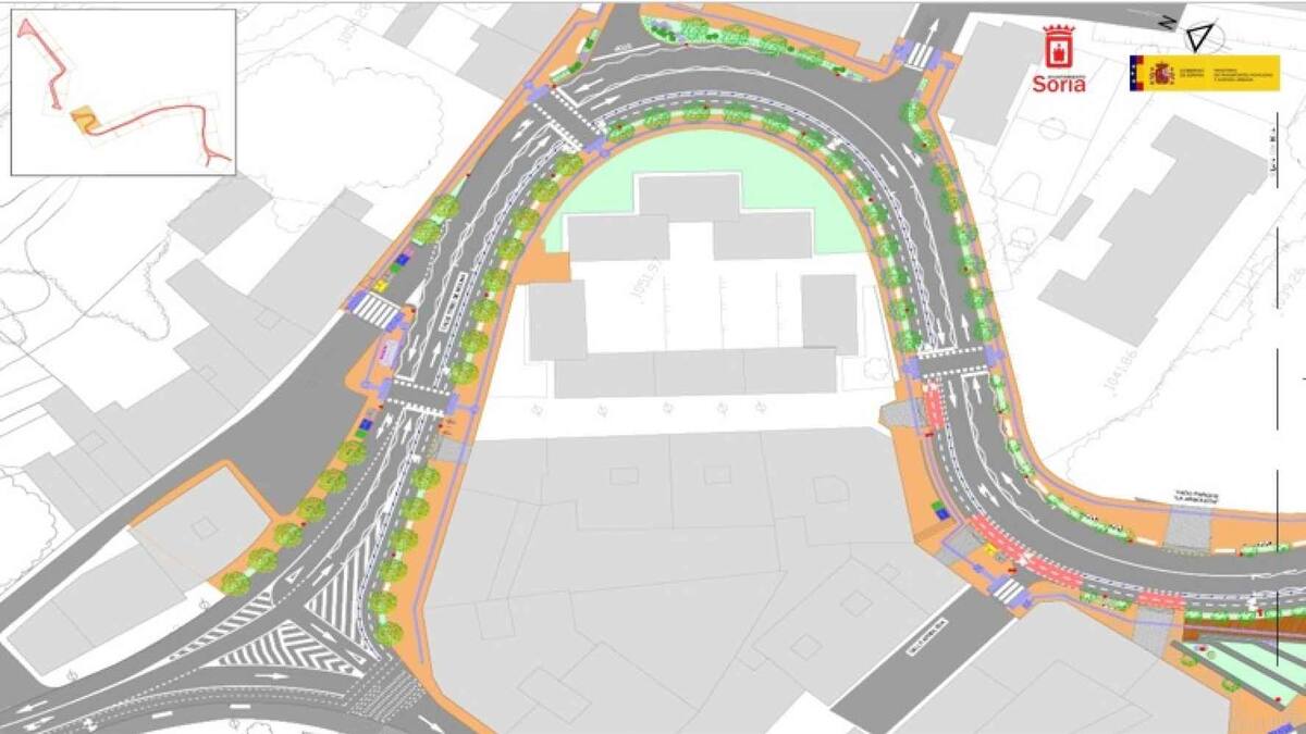Mitma aprueba el proyecto de humanización de las travesías norte y este de Soria con un presupuesto de 8,9 millones de euros