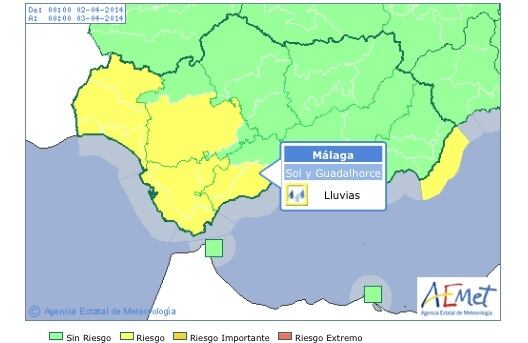 Mapa de la provincia de Málaga
