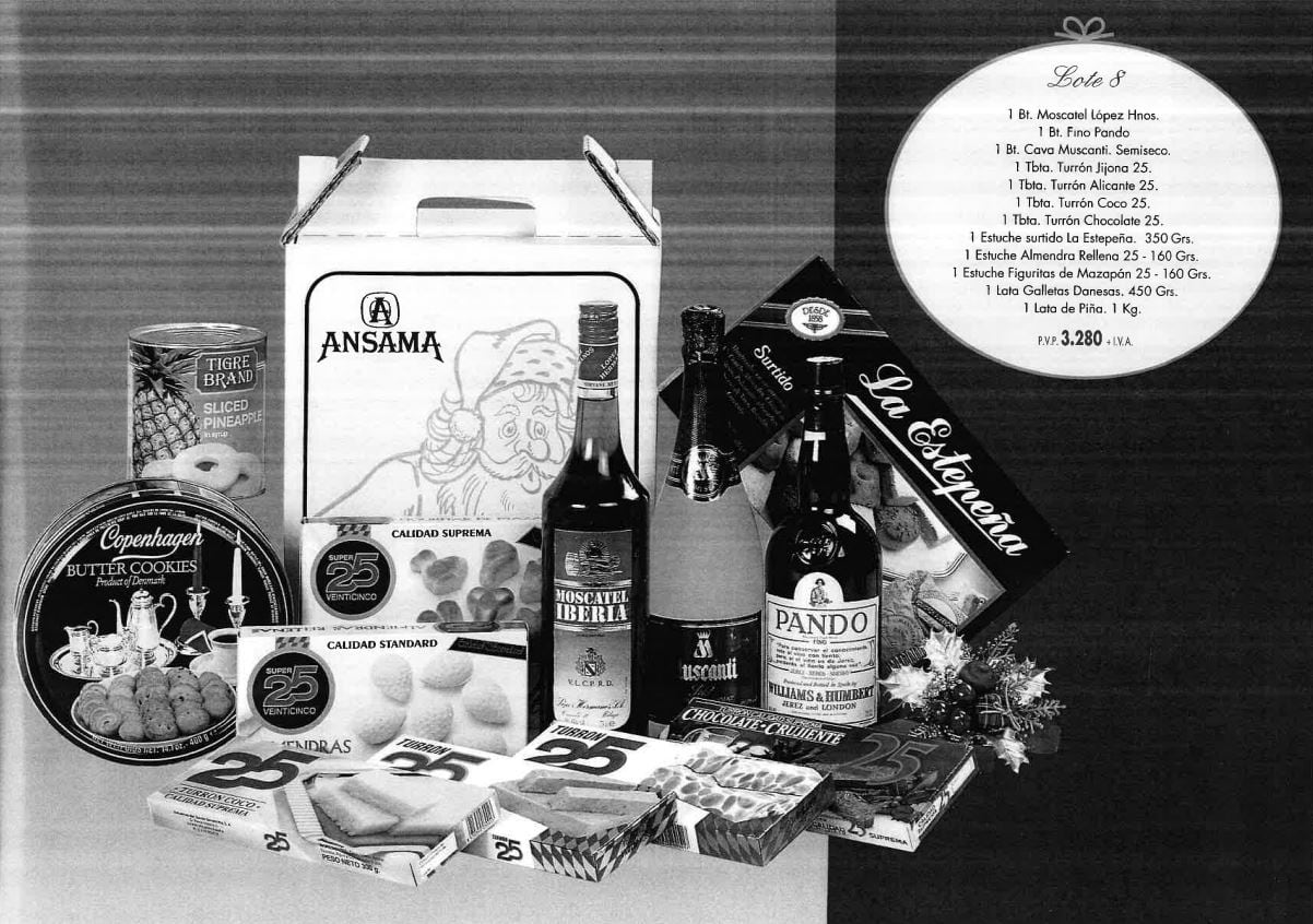 Lote de Navidad de la empresa Ansama (1985).