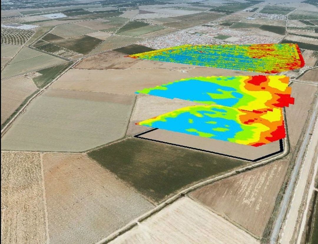 Mapa de rendimiento e índice de vegetación desde el satélite