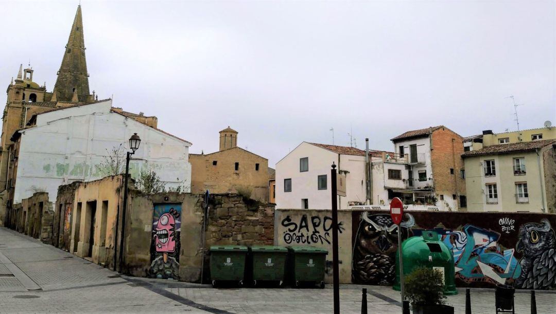 Parcela en la que se va a instalar el Centro de Alto Rendimiento Tecnológico de la firma riojana Bosonit, en el Centro Histórico de Logroño. 
 