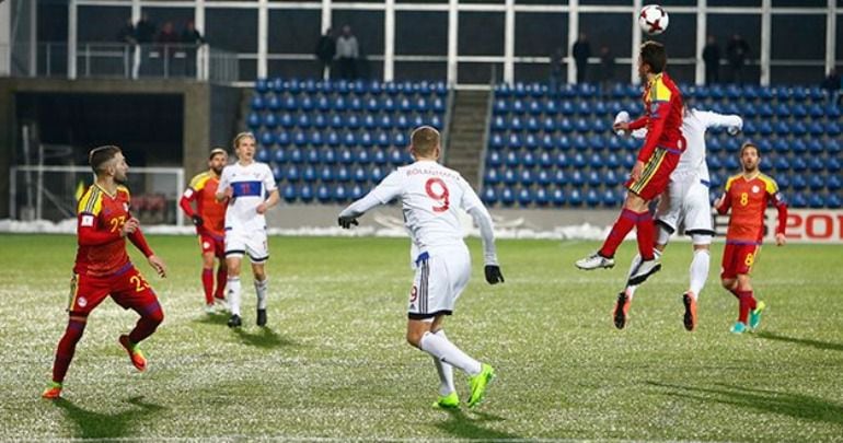 Imagen del partido de Andorra ante Islas Feroe.