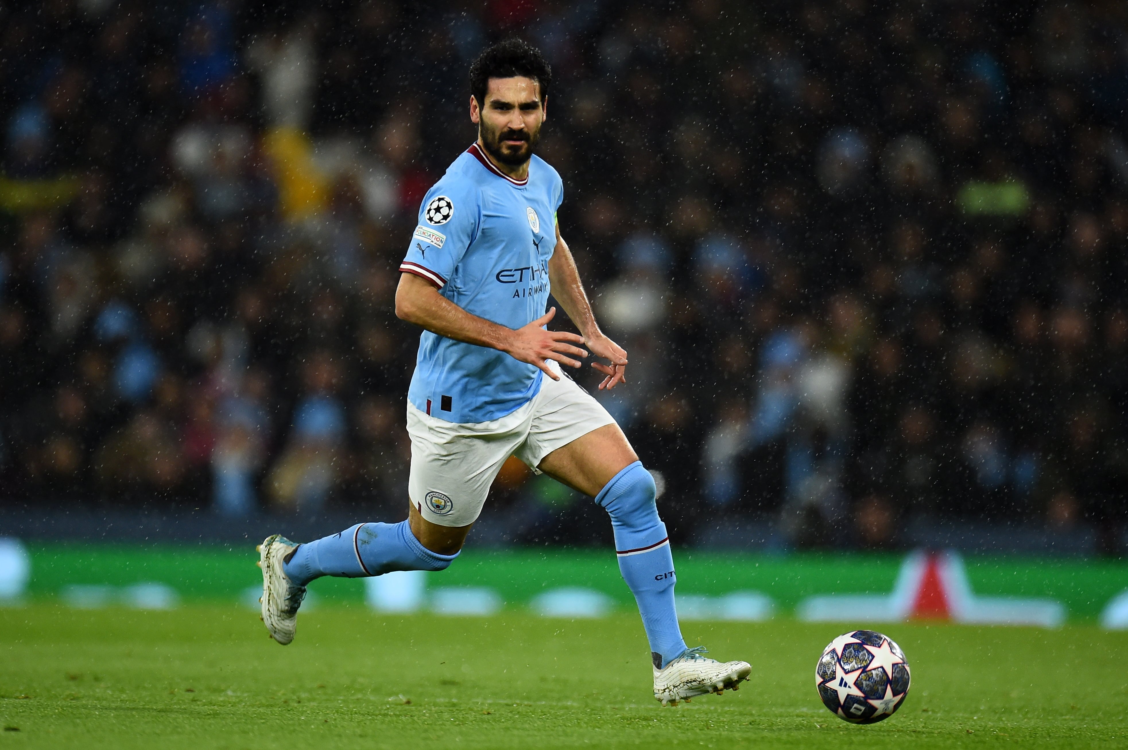 Ilkay Gundogan en un partido con el Manchester City